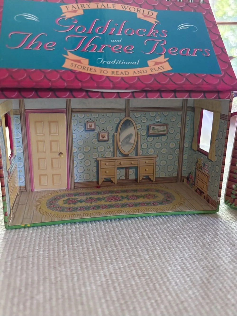 Walter Foster Goldilocks and The Three Bear book Playhouse & Figures 1999